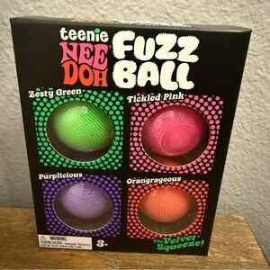 Teenie Nee Doh Fuzz Ball-4 in box-NEW-Viral Easter basket squishy-Velvet Squeeze